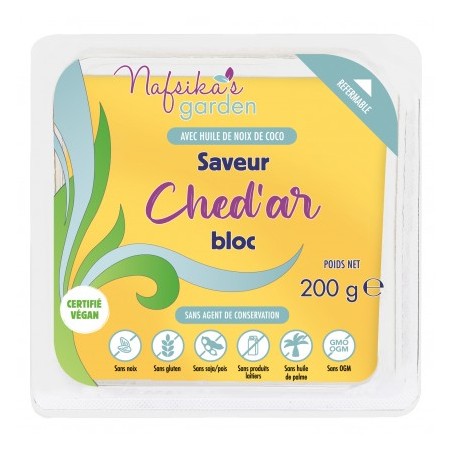 Bloc Ched'ar Vegan 200gr - Nafsika's Garden