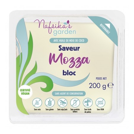 Bloc Mozza Vegan 200gr - Nafsika's Garden