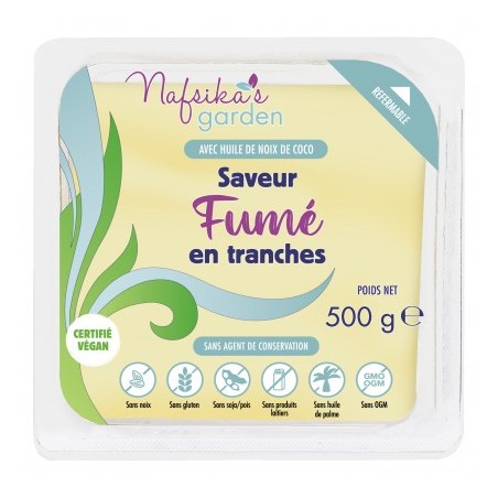 Tranché Fumé "Gouda" Vegan 500gr - NAFSIKA'S GARDEN