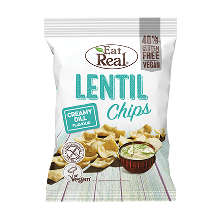 EAT REAL - Grand Format Chips de Lentilles à l'Aneth crémeux