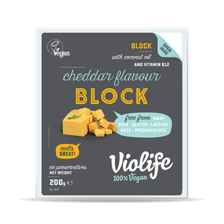 Fromage parvé Saveur Cheddar en bloc 200gr - Violife